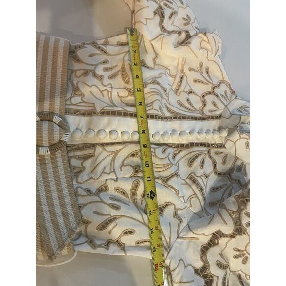 Zimmermann Edie Button Down Short Dress Embroidered Lace Mini Belted 0 US 4 - Picture 10 of 16